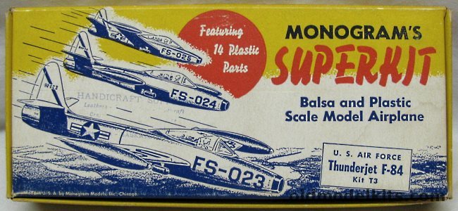 Monogram Thunderjet F-84 Superkit, T3 plastic model kit